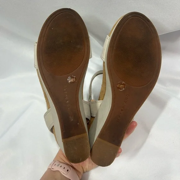 Lucky Brand | Kanoa Leather Suede Wedge Ankle Strap Sandals Women’s Size 6.5 - Picture 7 of 10